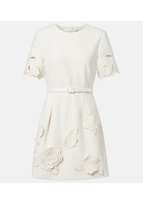 Leo Lin Aurelie belted floral-applique minidress