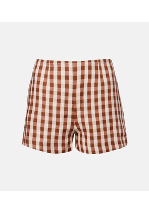 Faithfull Lila gingham linen shorts
