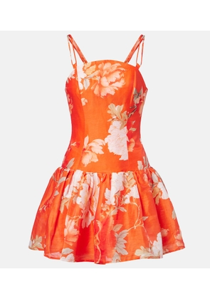 Leo Lin Lorena floral ruffled minidress