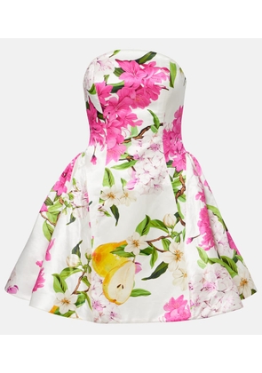 Leo Lin Reese floral linen and silk minidress