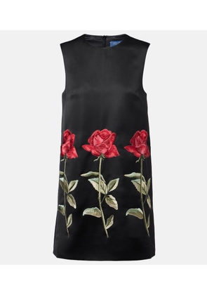 Leo Lin Yvonne floral embroidered minidress