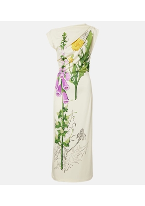 Oscar de la Renta Floral jersey maxi dress