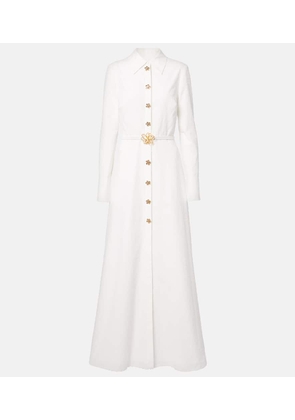 Oscar de la Renta Belted cotton poplin shirt dress