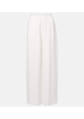 Oscar de la Renta Mid-rise silk straight pants
