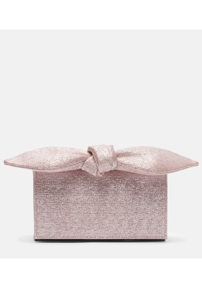 Aquazzura Bow Tie twill clutch