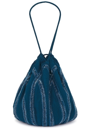 Saint Laurent Supple Pochon Bag in Dark Petrolio - Teal. Size all.