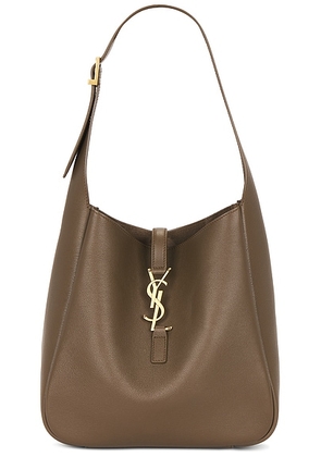 Saint Laurent Small Le 5 A 7 Supple Shoulder Bag in New Pecan Brown - Brown. Size all.