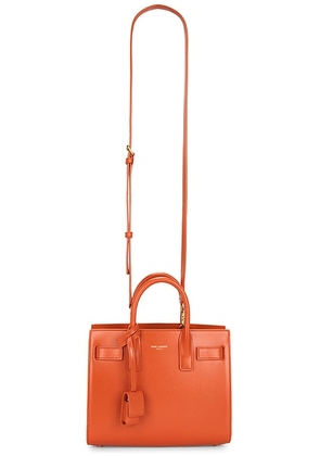 Saint Laurent Nano Sac De Jour Carryall Bag in Orange Vif - Orange. Size all.
