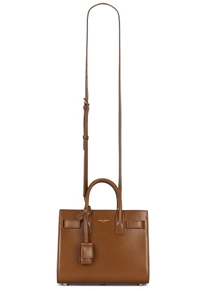 Saint Laurent Nano Sac De Jour Carryall Bag in Fox - Brown. Size all.