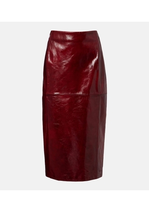 Sportmax Leather pencil skirt