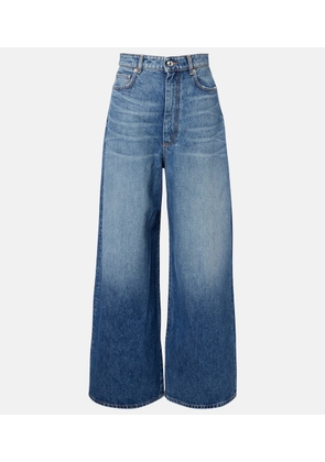 Sportmax Dangri faded wide-leg jeans