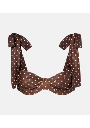 Same Lady polka-dot bikini top
