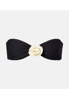 Same Rosette floral-applique bandeau bikini top