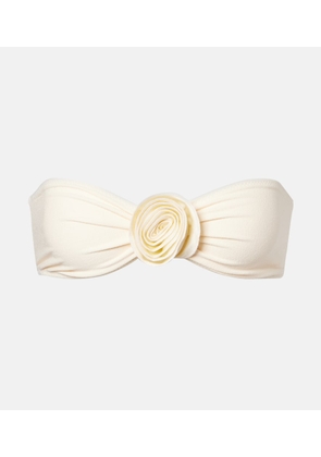 Same Rosette floral-applique bandeau bikini top