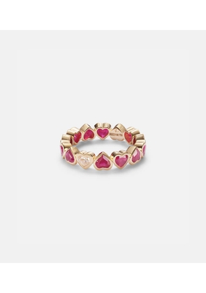 Shay Jewelry 18kt yellow gold ring with rubies and diamonds