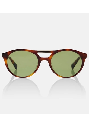 Brunello Cucinelli Sartorial Sunset round sunglasses