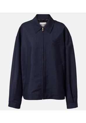 Miu Miu Mohair and wool blouson jacket
