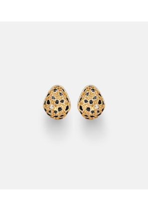 Yvonne Leon Lynx 9kt gold earrings with citrines, enamel, and diamonds