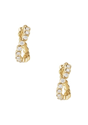 Sophie Bille Brahe Petit Courant Pair Of Earrings in 18k Recycled Yellow Gold & Diamonds - Metallic Gold. Size all.