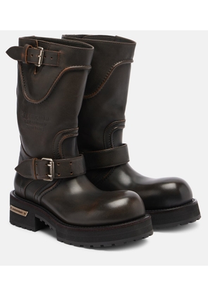 Balenciaga Venom debossed leather boots