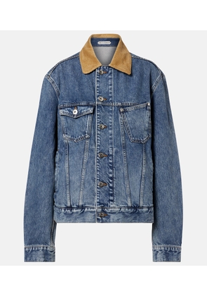 JW Anderson Corduroy-trimmed denim jacket