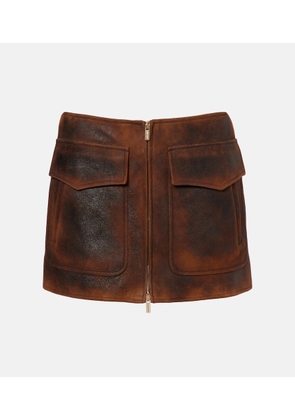 Miu Miu Suede miniskirt
