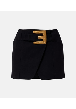 Balmain Virgin wool grain de poudre miniskirt