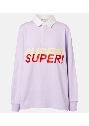 JW Anderson Printed cotton polo sweater