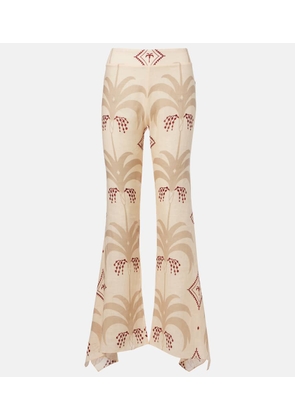 Johanna Ortiz Femininity Dramatic linen flared pants