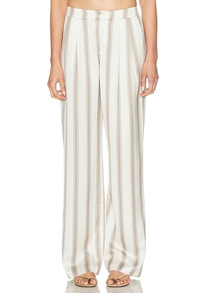 SEROYA Marlowe Pant in Sand & Eggshell - Ivory. Size L (also in M, XL).