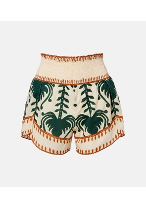 Johanna Ortiz Linka shirred cotton shorts