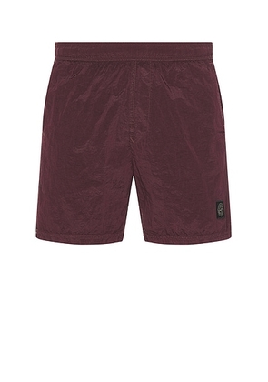 Stone Island Swim Short in Amaranth - Burgundy. Size M (also in S).