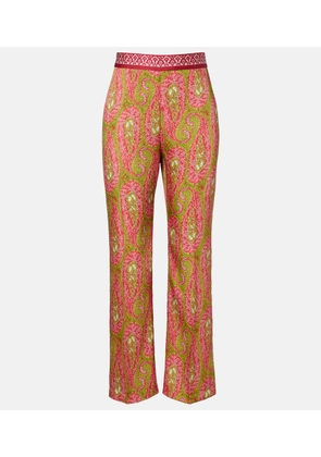 Etro Paisley bootcut pants