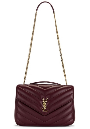 Saint Laurent Large Loulou Chain Bag in Light Hot Wine - Wine. Size all.