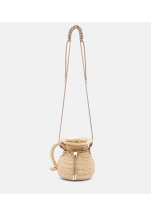Alemais Michelle raffia crossbody bag