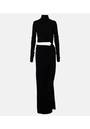 Sportmax Cutout jersey maxi dress