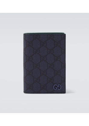 Gucci GG Supreme leather-trimmed canvas wallet