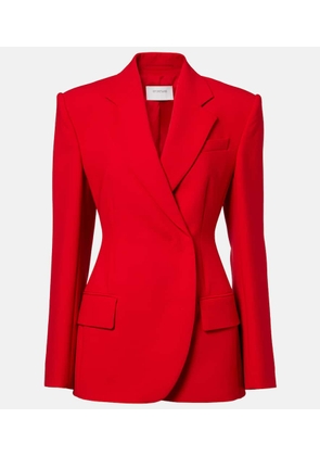 Sportmax Double-breasted peplum blazer
