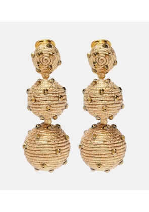 Oscar de la Renta Embellished clip-on earrings