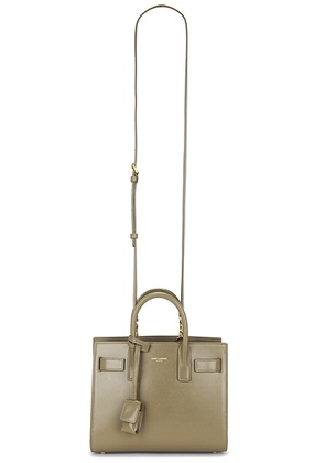 Saint Laurent Nano Sac De Jour Carryall Bag in Strong Moss - Olive. Size all.