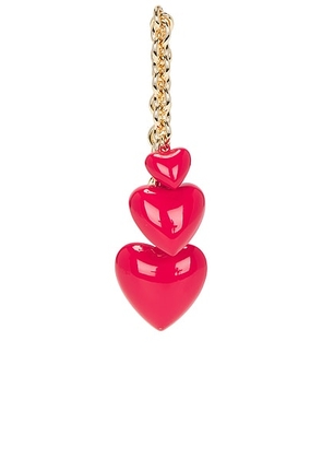 Roxanne Assoulin Happy Heart Bag Charm in Cherry Red - Red. Size all.