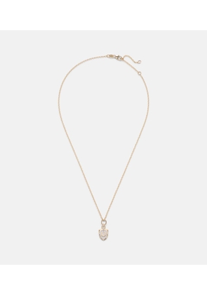 FoundRae Protection Fine Belcher 18kt gold necklace with diamonds