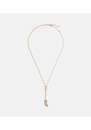 FoundRae 18kt gold necklace with prasiolite