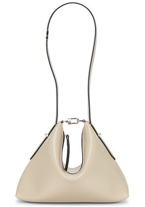 Toteme Leather Scoop Wristlet Bag in Fawn - Cream. Size all.