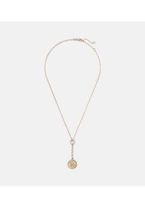 FoundRae Karma 18kt gold pendant necklace with diamonds