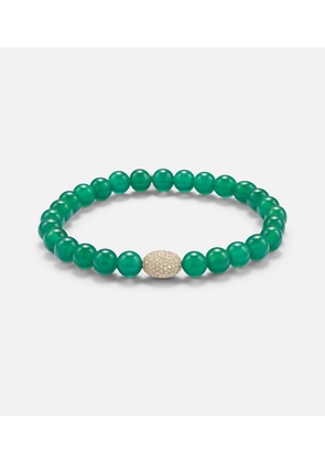 Sydney Evan 14kt gold bracelet with onyx and diamonds