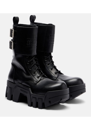 Balenciaga Bulldozer 25 leather platform combat boots