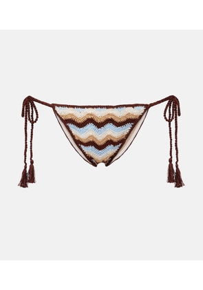 Anna Kosturova Summer Chevron crochet cotton bikini bottoms