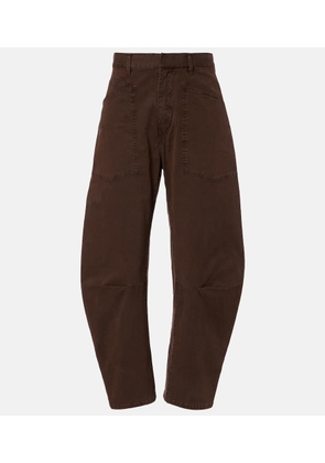 Nili Lotan Shon cotton twill barrel-leg pants