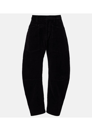 Nili Lotan Shon cotton-blend barrel-leg pants